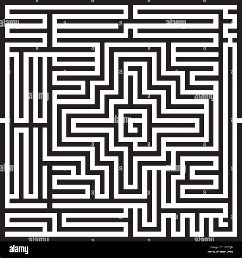 Labyrinthe Noir Et Blanc Banque D Images Vectorielles Alamy