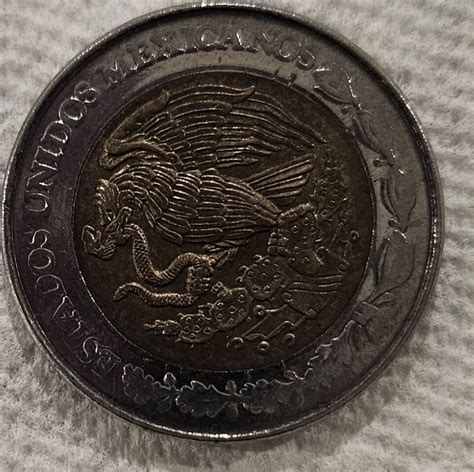 Coin Mexico 5 New Pesos 1992 Km552 Bimetallic Ebay