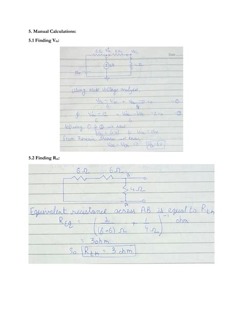 Solution Exp Verification Of Thevenins Theorem Studypool