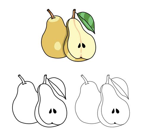 Pear Colouring Pages