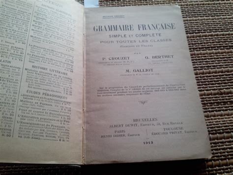 Grammaire Fran Aise Simple Et Compl Te Pour Toutes Les Classes Sur La