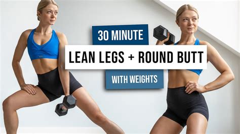 Min Killer Lower Body Hiit Workout With Weights Lean Legs Round