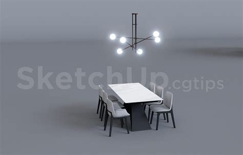 10024 Free Sketchup Dining Table Model Download