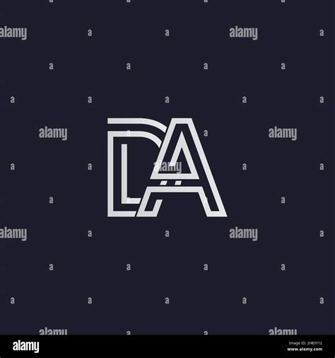 Professional Innovative Initial DA logo. Minimal elegant Monogram ...