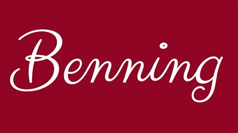 Learn How To Sign The Name Benning Stylishly In Cursive Writing Youtube