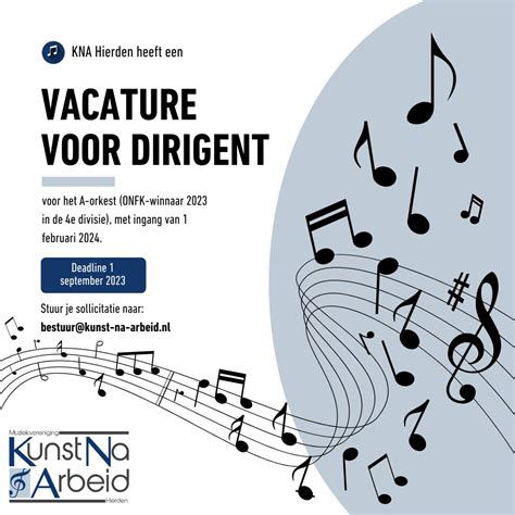 Vacatures Muziekvereniging Kunst Na Arbeid