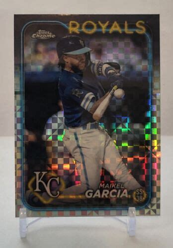 Topps Chrome X Fractor Maikel Garcia Kansas City Royals Ebay