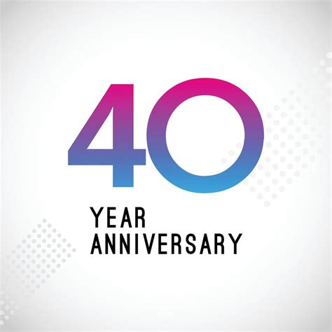 40 Year Anniversary Logo Vector 2962834 Vector Art At Vecteezy