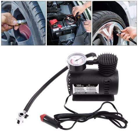 Portable 300 Psi 12v Car Mini Air Compressor Electric Tire Inflator