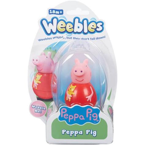 Boneca Peppa Pig 8cm Weebles Peppa Pig Sunny Brinquedos Bonecas