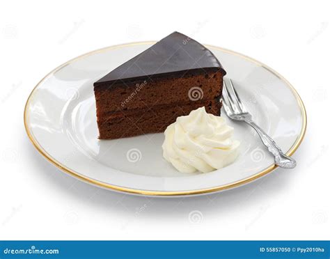 Homemade Sachertorte, Austrian Chocolate Cake Stock Photo - Image of close, background: 55857050