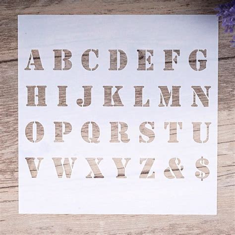 Alphabet Stencils Letter Stencils Planner Stencil - Etsy