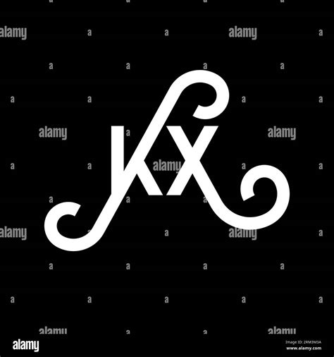 KX Letter Logo Design On Black Background KX Creative Initials Letter