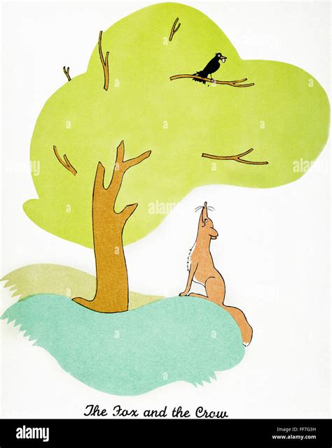 AESOP: FOX & CROW./n'The Fox and the Crow.' Watercolor by Christopher ...