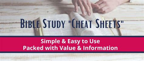 Easy Bible Study Cheat Sheets Packed With Value Life Love And Jesus