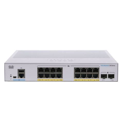 Cisco CBS350 16P E 2G 16 Port Gigabit PoE L2 L3 Manage Switch Ext PS