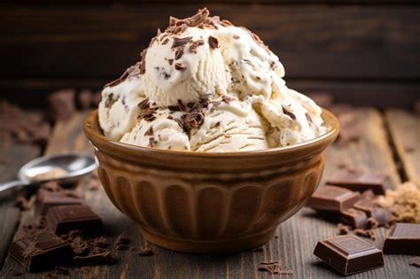 Premium Photo Delicious Vanilla And Chocolate Ice Cream In Cup