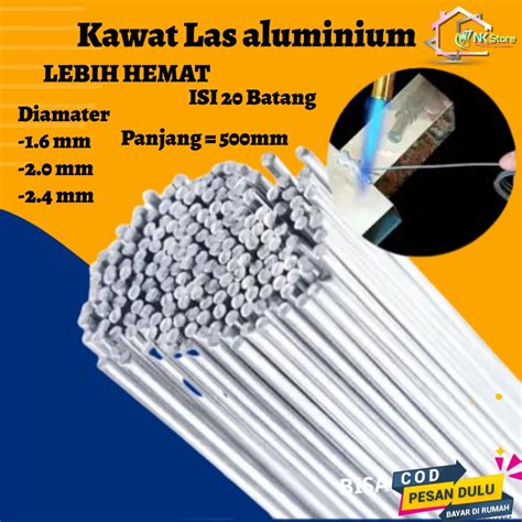 Jual Pcs Kawat Las Aluminium Listrik Mm Mm Mm Isi Pcs