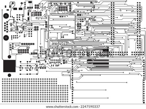 Wiring Printed Circuit Board Top Layer Stock Vector (Royalty Free ...