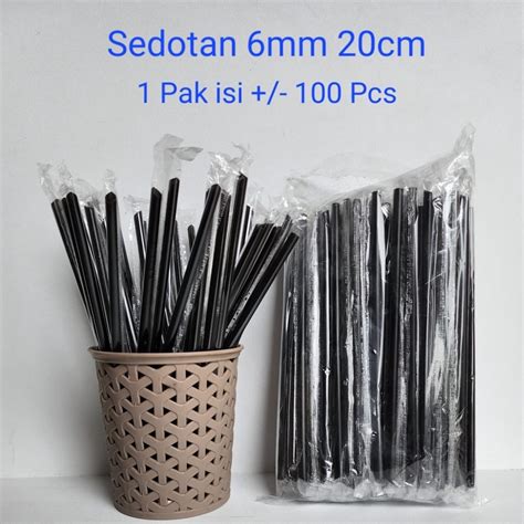 Jual Sedotan Steril 6mm X 20cm 100 Pcs L Sedotan Plastik Kopi Lurus