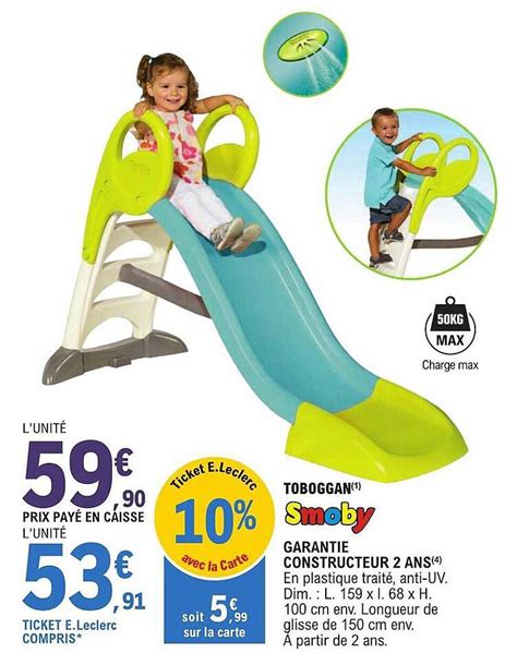 Promo Toboggan Smoby Chez E Leclerc Icatalogue Fr