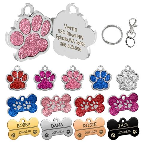 Personalisierte Hund Tags Gravierte Katze Welpen Haustier Id Name