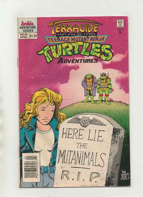 Teenage Mutant Ninja Turtle Adventures 55 Tombstone Cover Grade 4