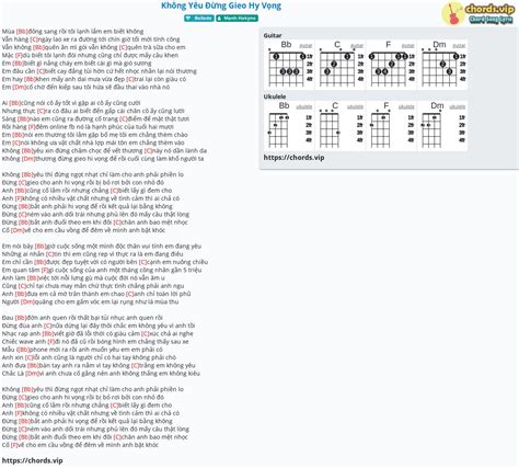 Chord Kh Ng Y U Ng Gieo Hy V Ng Tab Song Lyric Sheet Guitar