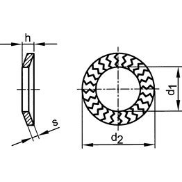 Qualfast Washer Metric Spring Steel Hv Zn Flake Zinc Flake