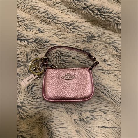 Coach Accessories Nwt Coach Mini Nolita Bag Charm In Metallic Lilac