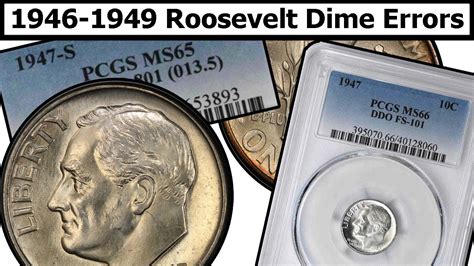 1946 1949 Roosevelt Dime Errors And Varieties Complete Guide Values