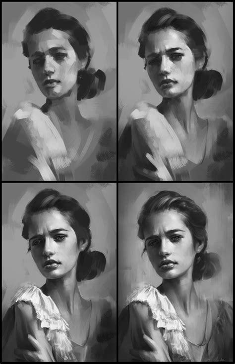 Black And White Portrait Painting Tutorial - TOP 600 TUTORIALS