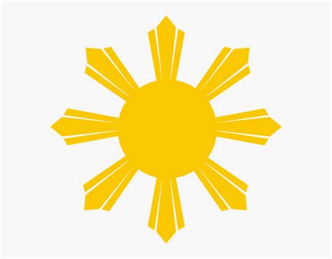 Philippine Flag Sun Outline