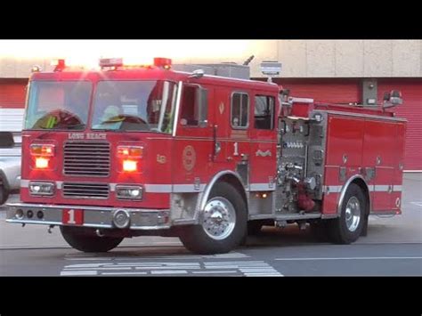 Long Beach Fire Dept Engine 1 Reserve Responding YouTube