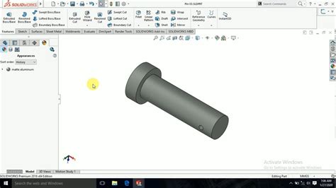 Solidworks Tutorials Design Of Pin In Knuckles Joint Assembly Part 3