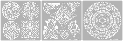 Buy Aleks Melnyk Metal Journal Stencils Celtic Knot Round And