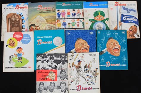 Lot Detail Milwaukee Braves Yearbook Collection Lot Of