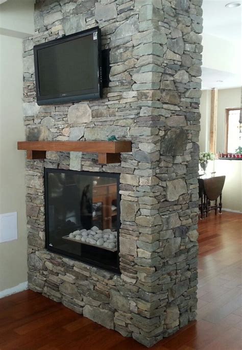 R-Stone PA Fieldstone Fireplace - Astro Masonry