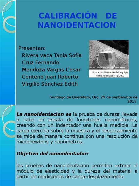 PDF calibración de nanoidentacion DOKUMEN TIPS