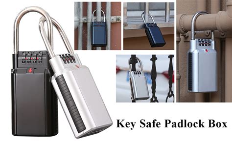 Benrich Key Safe Padlock Digit Combination Lock Box Outdoor Portable