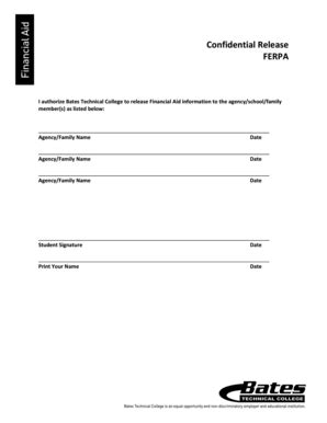 Fillable Online Bates Ctc FERPA Release Form Bates Technical College