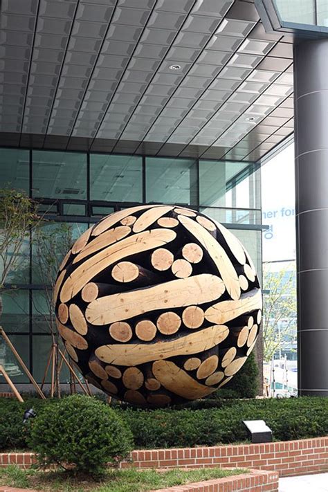 Giant Wooden Spheres By Lee Jae Hyo Inspiration Grid Design