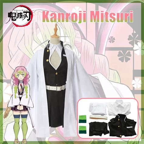 Anime Demon Slayer Kanroji Mitsuri Cosplay Kimetsu Nie Yaiba Kostium