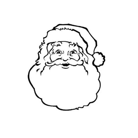 Coloriage Tête De Père Noël Dessin Gratuit à Imprimer