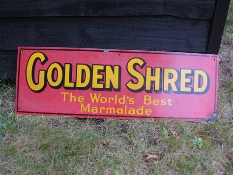 Golden Shred Marmalade Enamel Sign 460coo Auto History Signs Ltd