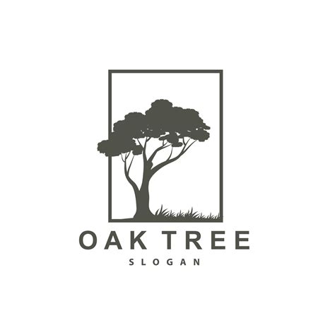 Oak Tree Logo, Nature Tree Plant Vector, Minimalist Simple Design ...