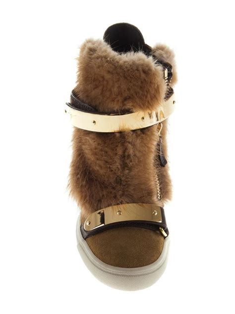 Giuseppe Zanotti Design Faux Fur Sneakers Shoes Post