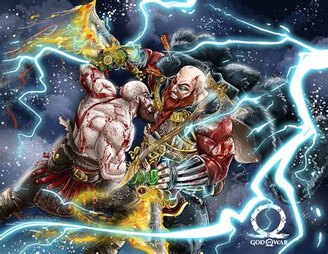 Kratos Vs Thor Ragnarok By Wingzerox86 On Deviantart