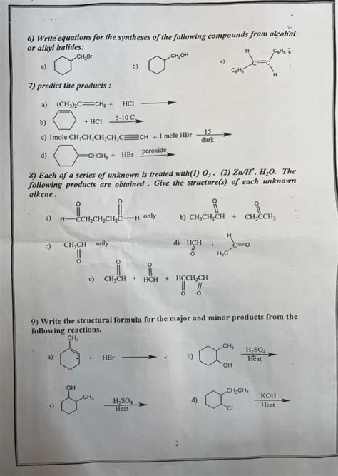 Organic Chemistry Midterm 3 Studocu