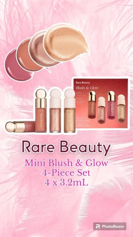 Rare beauty by selena gomez mini blush glow 4 piece set набор